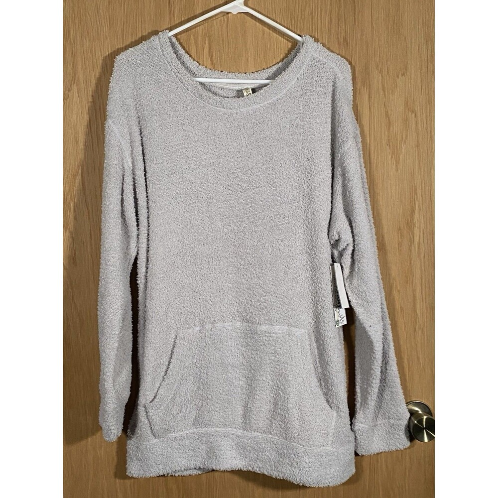 Rewash Women's Sz XL Terry Cloth Hoodie Gray Athleisure Lounge Cozy Soft NWT